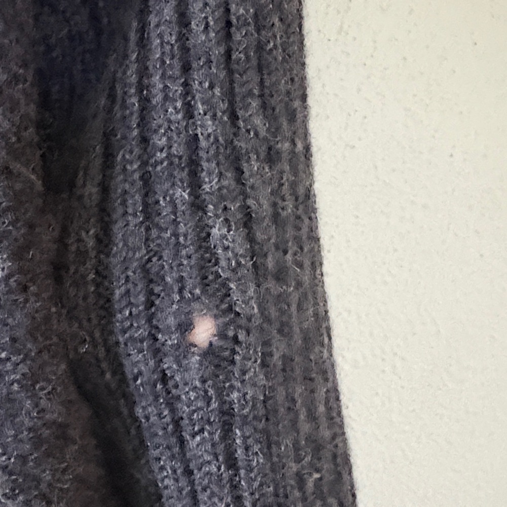 Willi Smith Black Ribbed Wool Button Cardigan - image 4